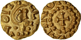 France, Triens, 7th-8th centuries, Saint-Ouen de Rotomo, Gold, AU(55-58)