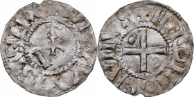 France, Louis IV d'Outremer, Denarius, 970-980, Langres, Silver, EF(40-45)