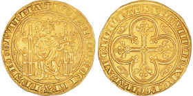 Coin, France, Philippe IV le Bel, Chaise d'or, (1303), Rare, AU(50-53), Gold