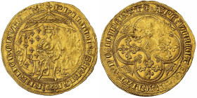 France, Philippe VI, Pavillon d'or, 1339-1350, Gold, EF(40-45), Duplessy:251