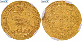 France, Jean II le Bon, Mouton d'or, 1355, Pontivy's Hoard, Gold, NGC