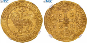 France, Jean II le Bon, Mouton d'or, 1355, Pontivy's Hoard, Gold, NGC, MS62