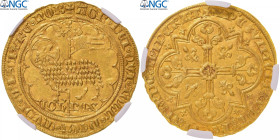 France, Jean II le Bon, Mouton d'or, 1355, Pontivy's Hoard, Gold, NGC, MS62