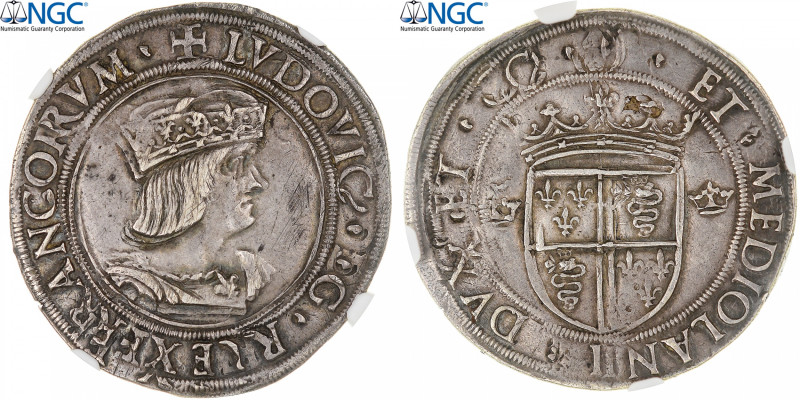 Italy, Louis XII, Grosso regale da 18 soldi, 1505-1508, Milan, Silver, NGC
Drap...