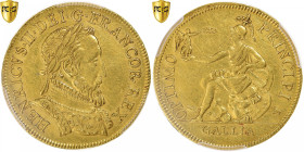 France, Henri II, Double henri d'or à la Gallia, ND (1554), Paris, Pedigree