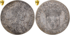 France, Louis XIII, Écu de 60 Sols, 2ème poinçon de Warin, 1643, Lyon