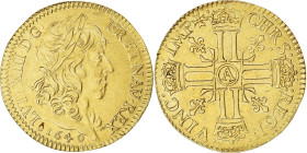 France, Louis XIII, Double louis d'or à la croix de Templiers, 1640, Paris