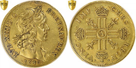 France, Louis XIII, 40 Livres dit 4 Louis d'or, 1640, Paris, Pedigree, Gold