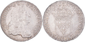 France, Louis XIV, Ecu au buste drapé à l'antique, 1689, Lyon, Silver