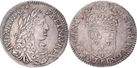 French West Indies or Canada, Louis XIV, 5 Sols, 1670, Paris, Silver, AU(50-53)