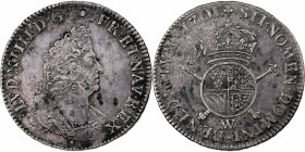 France, Louis XIV, 1/2 Écu de Flandre aux insignes, 1701, Lille, reformed