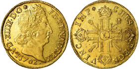 France, Louis XIV, Double louis d'or aux 8 L et aux insignes, 1702, Bayonne