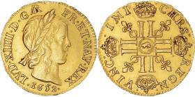 Coin, France, Louis XIV, 1/2 louis d'or à la mèche longue, 1652, Arras