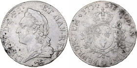 France, Louis XV, Écu à la vieille tête, 1774, Lyon, Silver, VF(30-35)