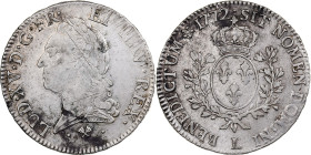 France, Louis XV, Écu à la vieille tête, 1772, Bayonne, Silver, EF(40-45)