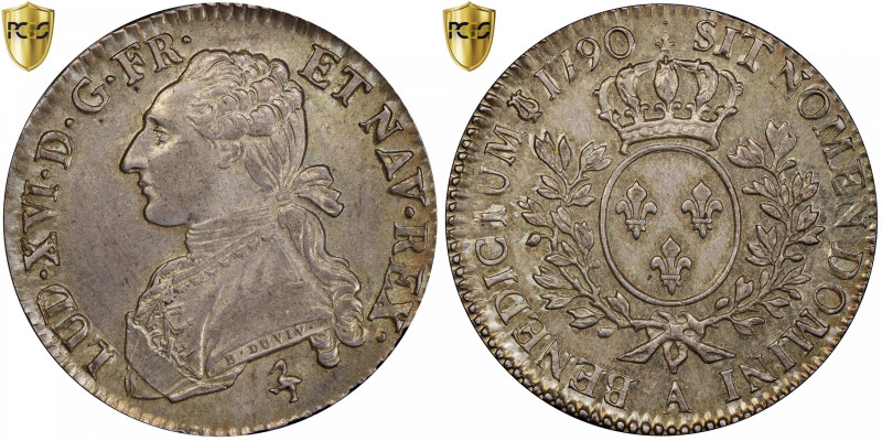 France, Louis XVI, 1/2 Ecu aux branches d'olivier, 1790, Paris, Silver, PCGS
Le...