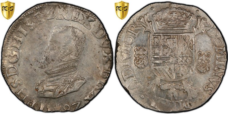 Duchy of Brabant, Philipp II, Ducaton, 1597, Anvers, Silver, PCGS, UNC Details
...