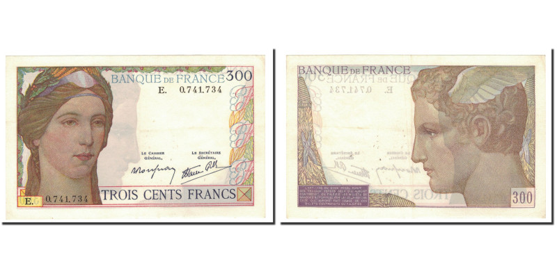 France, 300 Francs, UNC(60-62), Fayette:29.1, KM:87a
Issued note., Ceres at lef...