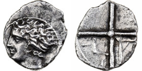 Gaul, Obol, ca. 121-49 BC, Massalia, Silver, AU(50-53), SNG-Cop:723-8
