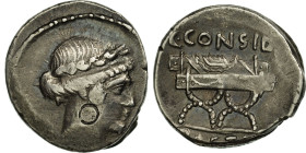 Considia, Denarius, 46 BC, Rome, Silver, EF(40-45), Crawford:465/1b