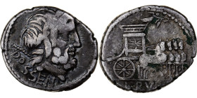 Rubria, Denarius, 87 BC, Rome, Silver, VF(30-35), Crawford:348/1