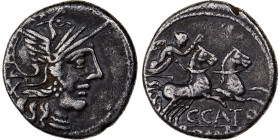 Porcia, Denarius, 123 BC, Rome, Silver, AU(50-53), Crawford:274/1