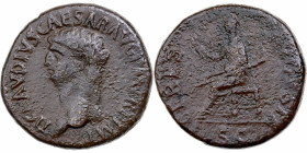 Claudius, As, 41-50, Rome, Bronze, VF(20-25), RIC:94