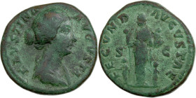Faustina II, As, 161-176, Rome, Bronze, VF(20-25), RIC:1636