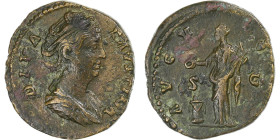 Diva Faustina I, As, Rome, Copper, VF(30-35), RIC:1180