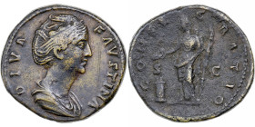 Diva Faustina I, Dupondius, 141, Rome, Bronze, AU(50-53), RIC:1187a