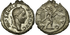 Severus Alexander, Denarius, 228-231, Rome, Silver, AU(55-58), RIC:224