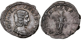 Julia Domna, Denarius, 211-217, Rome, Silver, AU(50-53), Cohen:32, RIC:373a