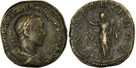 Philip II, Sestertius, 246-249, Rome, Bronze, VF(30-35), RIC:268a
