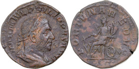 Philip I, Sestertius, 244-249, Rome, Bronze, AU(50-53), RIC:174A