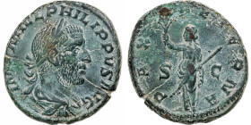 Philip I, As, 244-249, Rome, Bronze, AU(50-53), RIC:184B