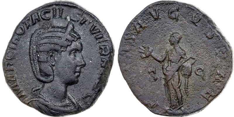 Otacilia Severa, Sestertius, 244-249, Rome, Bronze, VF(30-35), RIC:208
Bust of ...