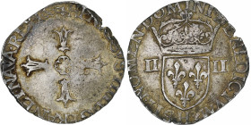 France, Henri IV, 1/4 Ecu, 1600, La Rochelle, Silver, VF(30-35), Gadoury:597