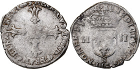 France, Henri IV, 1/4 Ecu, 1603, Montpellier, Silver, VF(20-25), Gadoury:597