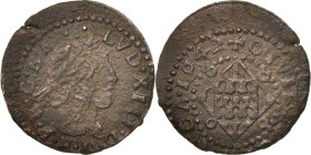 Principality of Catalonia, Louis XIII, Seiseno, 1642, Girona, Copper, VF(20-25)