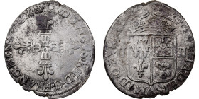 France, Louis XIII, 1/4 Ecu de Béarn, 1623, Pau, Silver, VF(30-35), Gadoury:30