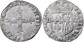 France, Louis XIII, 1/4 Écu de Navarre, 1612, Saint-Palais, Silver, VF(20-25)