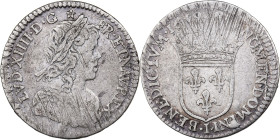 France, Louis XIV, 1/12 Ecu à la mèche longue, 1659, Limoges, Silver