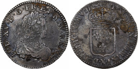 France, Louis XV, 1/3 écu de France, 1722, Amiens, Silver, VF(30-35)