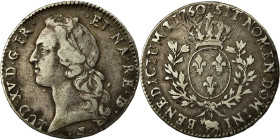 France, Louis XV, Écu de Béarn au bandeau, 1760, Pau, Silver, VF(30-35)