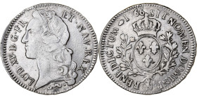 France, Louis XV, Écu au bandeau, 1766/5, Montpellier, Silver, VF(30-35)