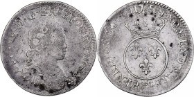 France, Louis XV, 1/10 Écu vertugadin, 1717, Bordeaux, reformed, Silver