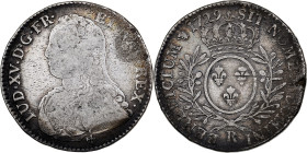 France, Louis XV, 1/2 Ecu aux branches d'olivier, 1729, Orléans, Silver