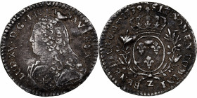 France, Louis XV, 1/10 Écu aux branches d'olivier, 1739, Grenoble, Silver