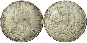 France, Louis XV, Ecu aux branches d'olivier, 1726, Paris, Silver, EF(40-45)