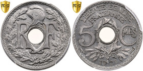 France, 5 Centimes, Lindauer, 1925, Paris, Copper-nickel, PCGS, MS66